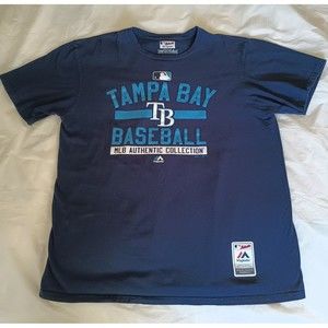 Tampa Bay Rays T-Shirt XL MLB Baseball Authentic Collection Majestic